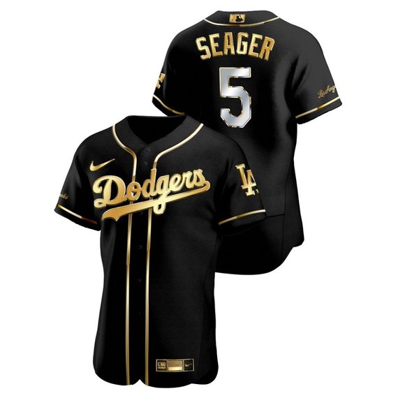 black and gold dodgers jersey